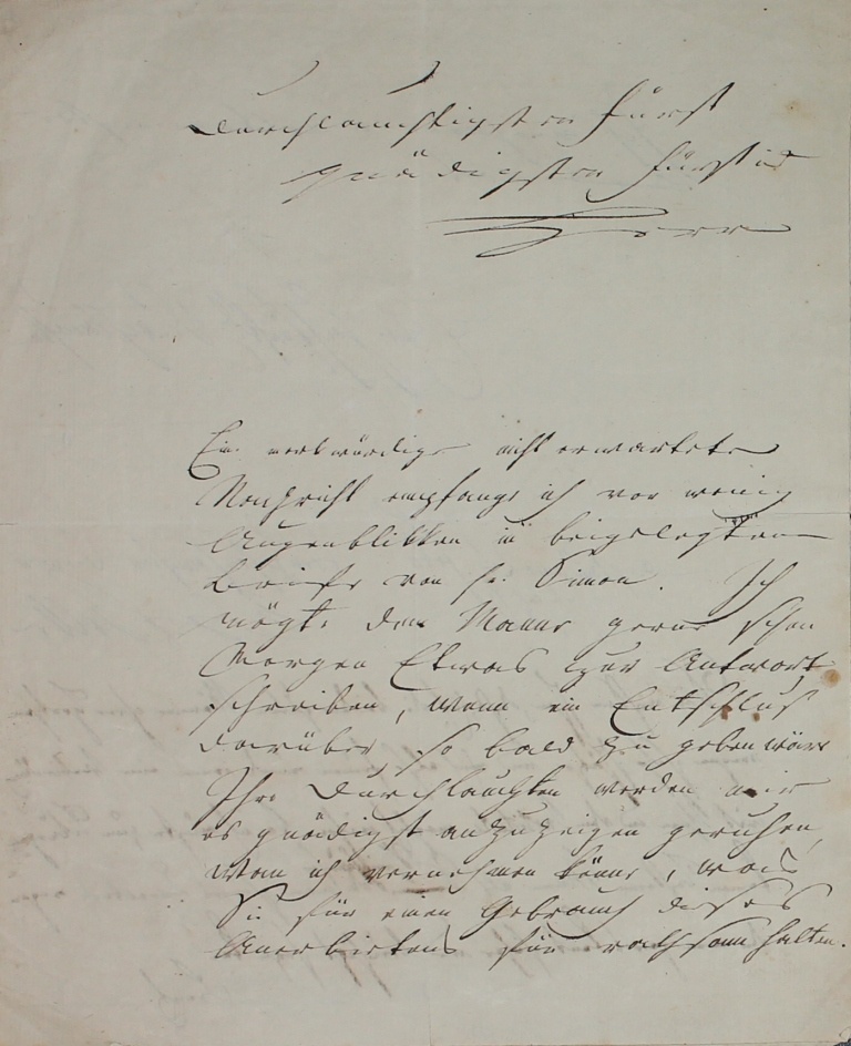 Brief von Leopold Friedrich Franz von 1780 (Museum im Schloss Lützen CC BY-NC-SA)