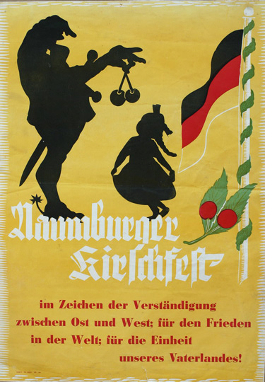 Plakat &quot;Naumburger Kirschfest&quot; (von Walter Hege) (Stadtmuseum Naumburg CC BY-NC-SA)