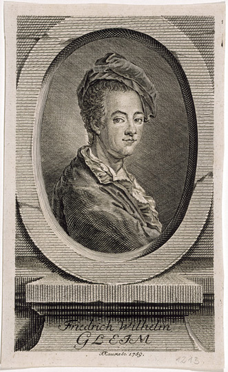 Porträtstich Johann Wilhelm Ludwig Gleim von Friedrich Johann Kauke nach Gottfried Hempel (Gleimhaus Halberstadt CC BY-NC-SA)