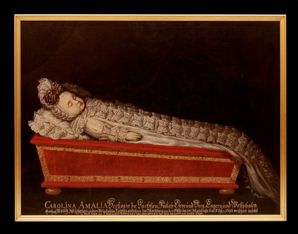 Totenbildnis der Prinzessin Carolina Amalia von Sachsen-Zeitz (1693-1694) (Museum Schloss Moritzburg Zeitz CC BY-NC-SA)