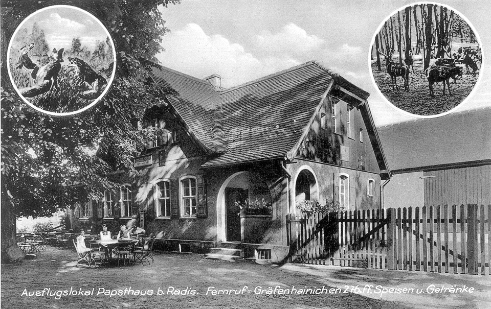Ansichtskarte Papsthaus bei Radis (Kreismuseum Bitterfeld CC BY-NC-SA)