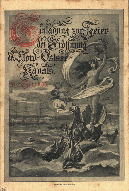 Einladungskarte zur Eröffnung des Nord-Ostsee-Kanals (Kreismuseum Bitterfeld CC BY-NC-SA)