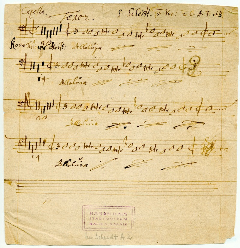 Scheidt, Samuel: "Komm heiliger Geist" (Stiftung Händel-Haus Halle CC BY-NC-SA)