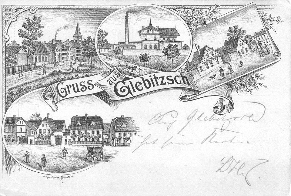 Ansichtskarte Glebitzsch (Kreismuseum Bitterfeld CC BY-NC-SA)