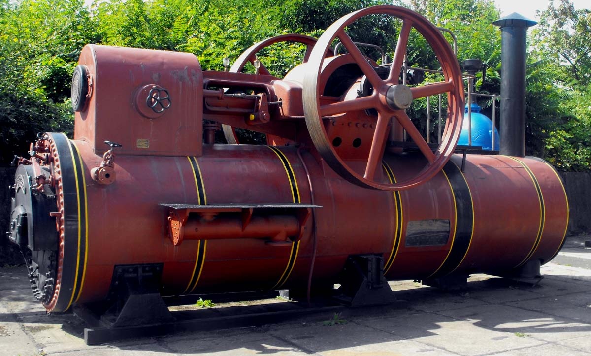 stationäre Dampfmaschine (Technikmuseum Magdeburg CC BY-NC-SA)