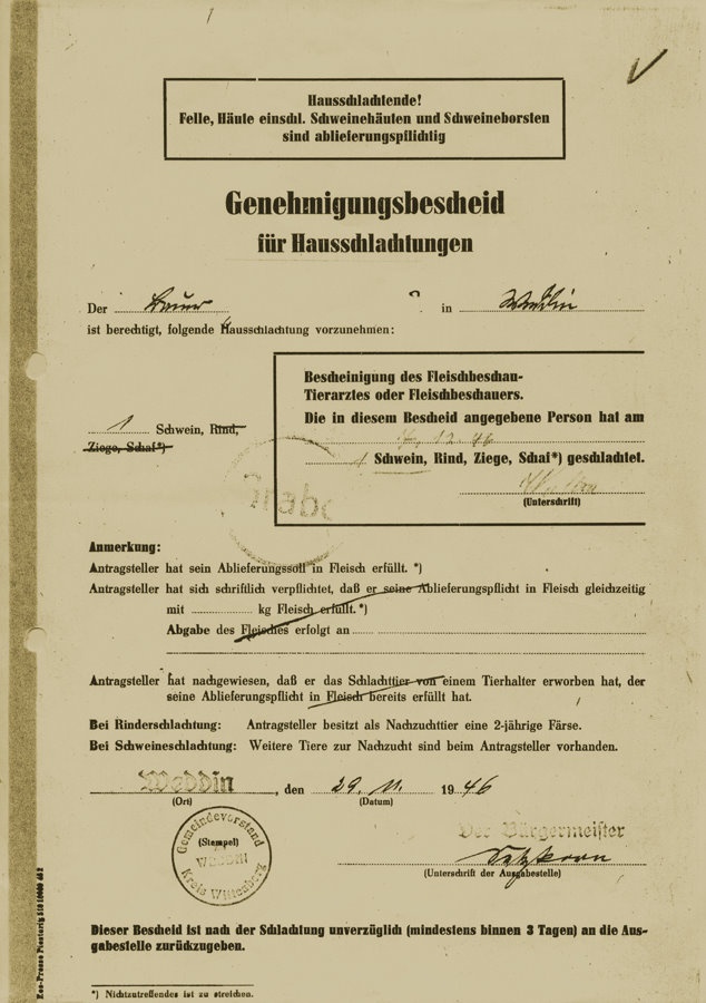 Genehmigungsbescheid (Haus der Geschichte Wittenberg RR-F)