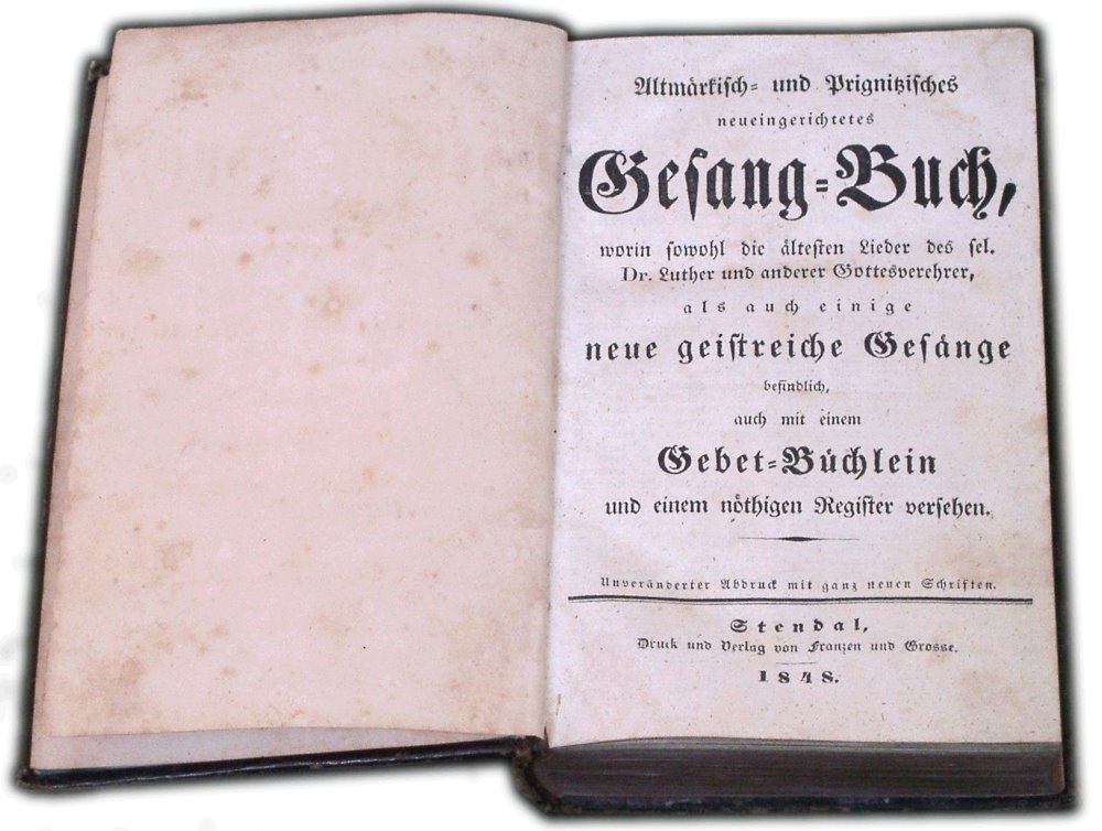 Gesangbuch (Städtische Museen Tangermünde CC BY-NC-SA)