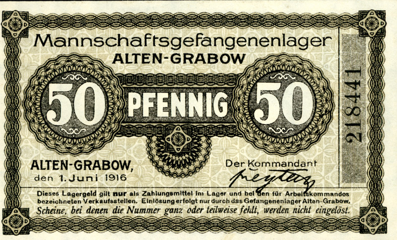 Kriegsgefangenenlagergeld (50 Pfennig) (Kulturstiftung Sachsen-Anhalt CC BY-NC-SA)