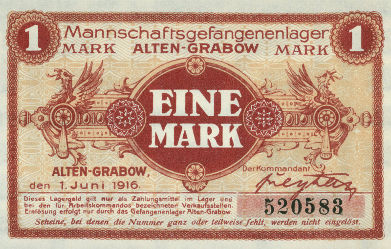 Kriegsgefangenenlagergeld (Eine Mark) (Kulturstiftung Sachsen-Anhalt CC BY-NC-SA)