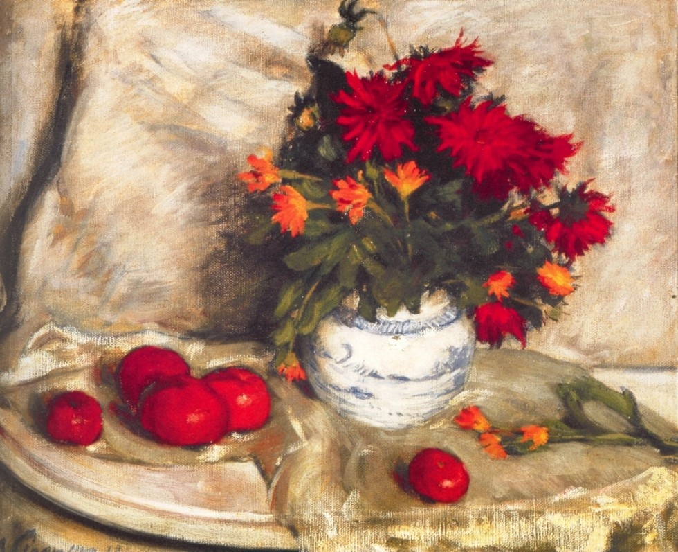 Max Lingner: Stillleben mit Blumenvase und Tomaten (Museum Weißenfels - Schloss Neu-Augustusburg CC BY-NC-SA)