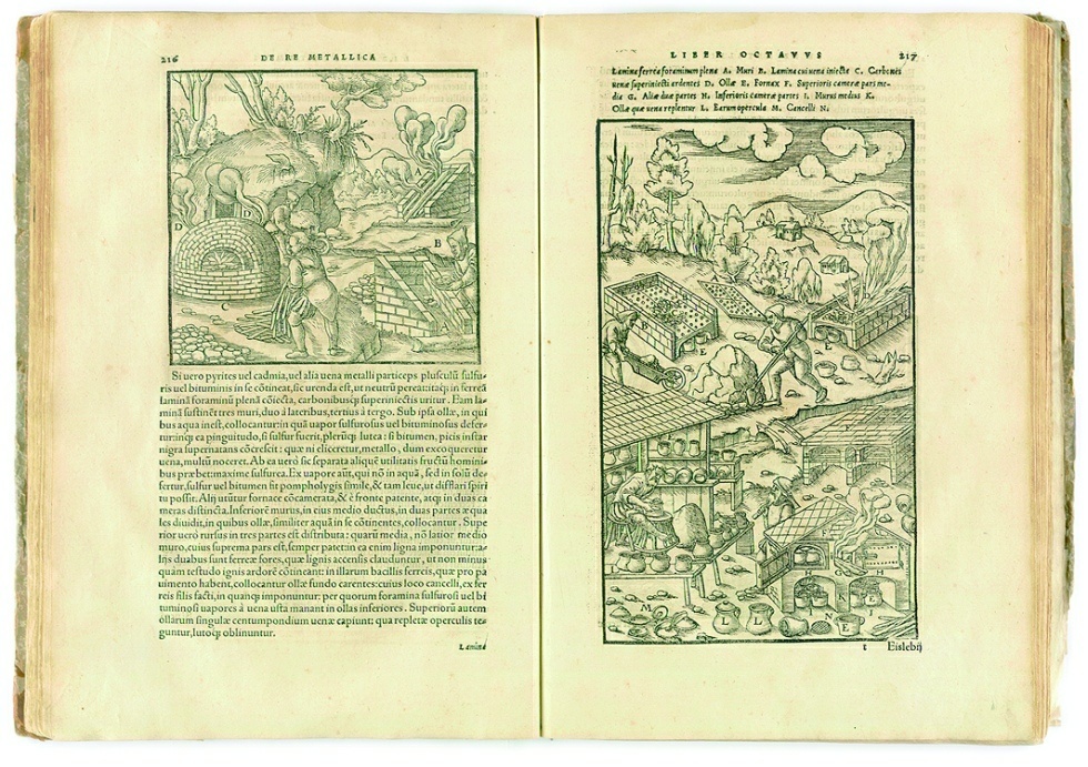 Georg Agricola, De re metallica libri XII (Regionalgeschichtliche Sammlungen der Lutherstadt Eisleben CC BY-NC-SA)