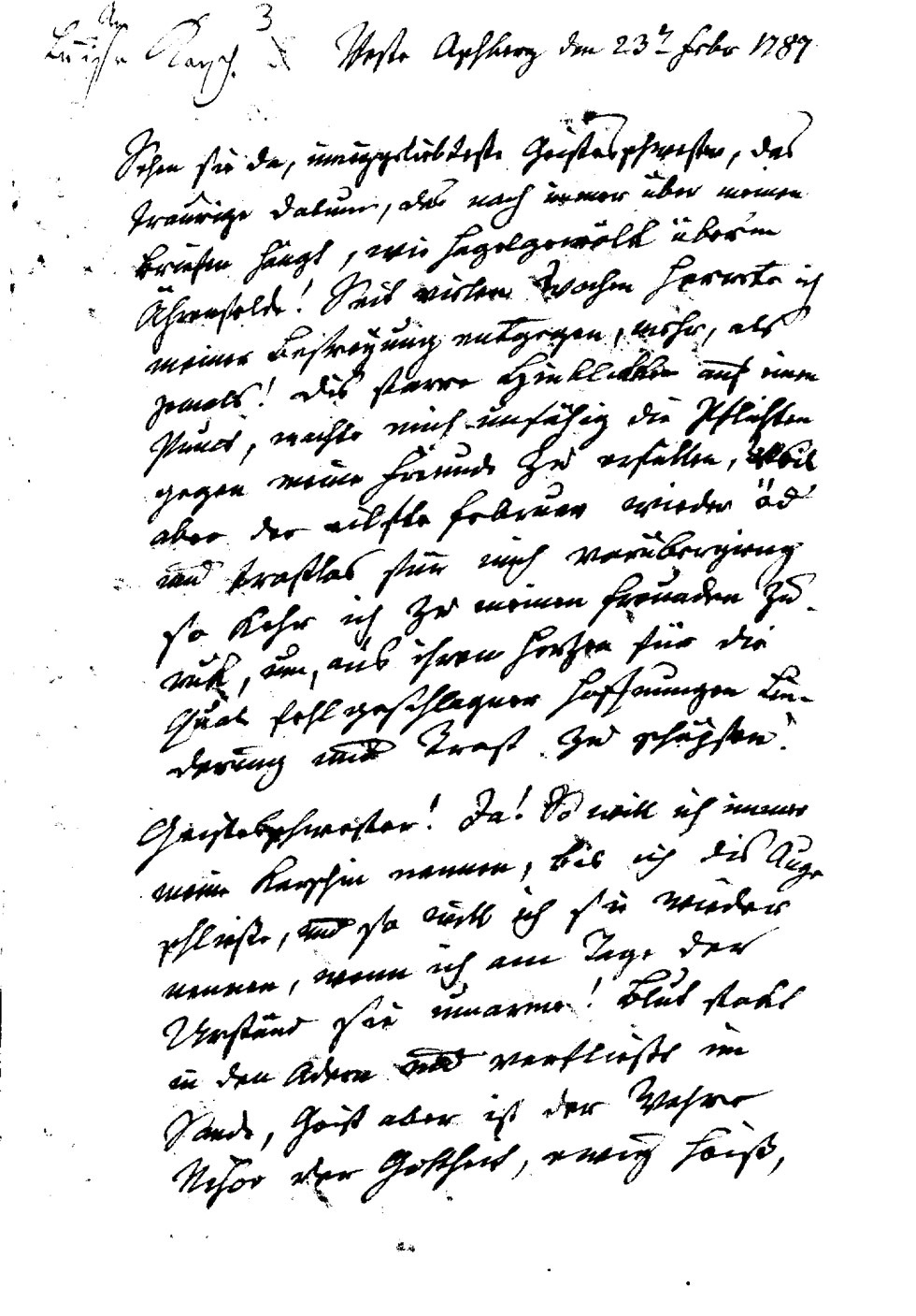 Brief Ch. F. D. Schubarts an A. L. Karsch (Gleimhaus Halberstadt CC BY-NC-SA)