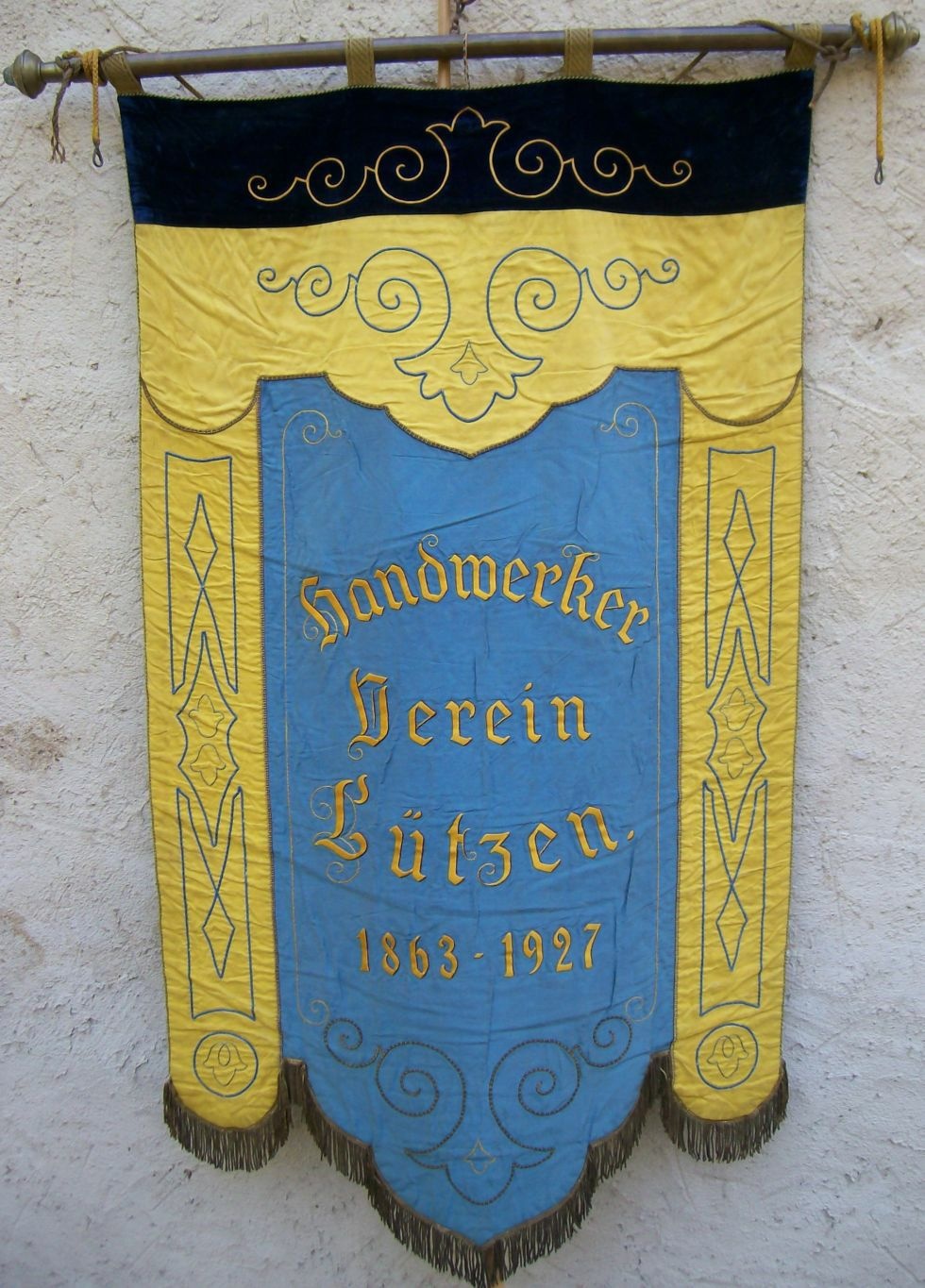 Standarte des Lützener Handwerkervereins (Museum im Schloss Lützen CC BY-NC-SA)