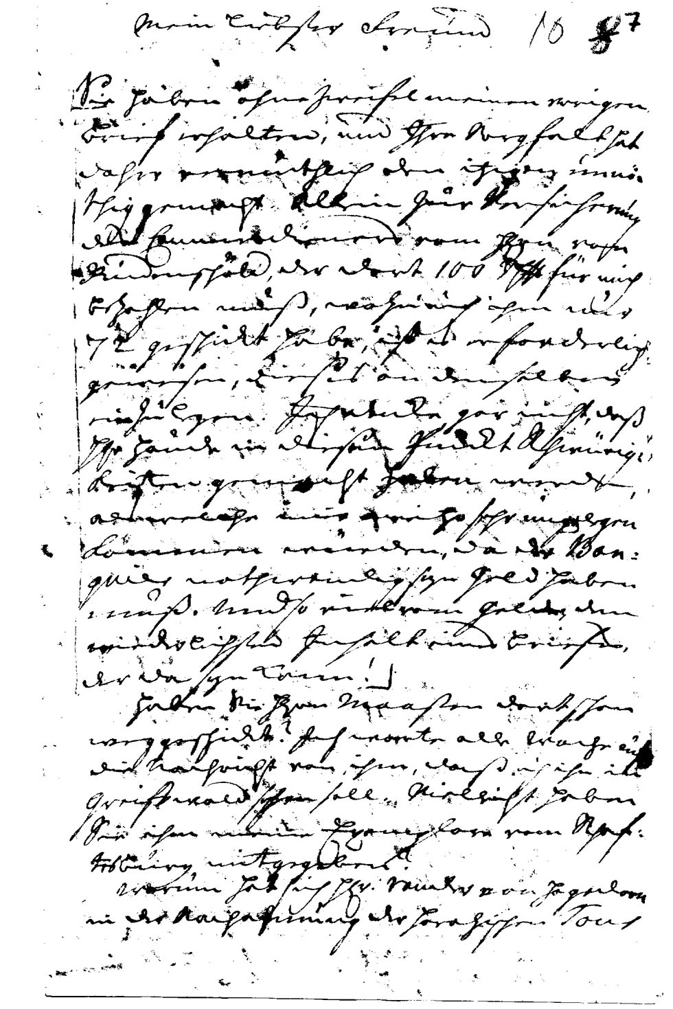 Brief J. J. Spaldings an J.W.L. Gleim vom 20.08.1747 (Gleimhaus Halberstadt CC BY-NC-SA)