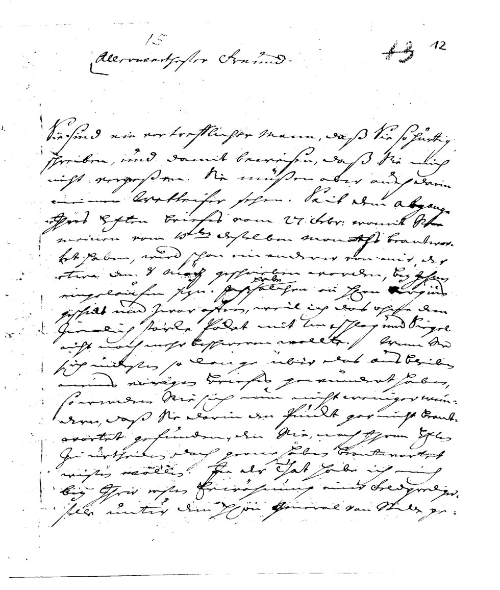 Brief J. J. Spaldings an J.W.L. Gleim vom 16. März 1748 (Gleimhaus Halberstadt CC BY-NC-SA)