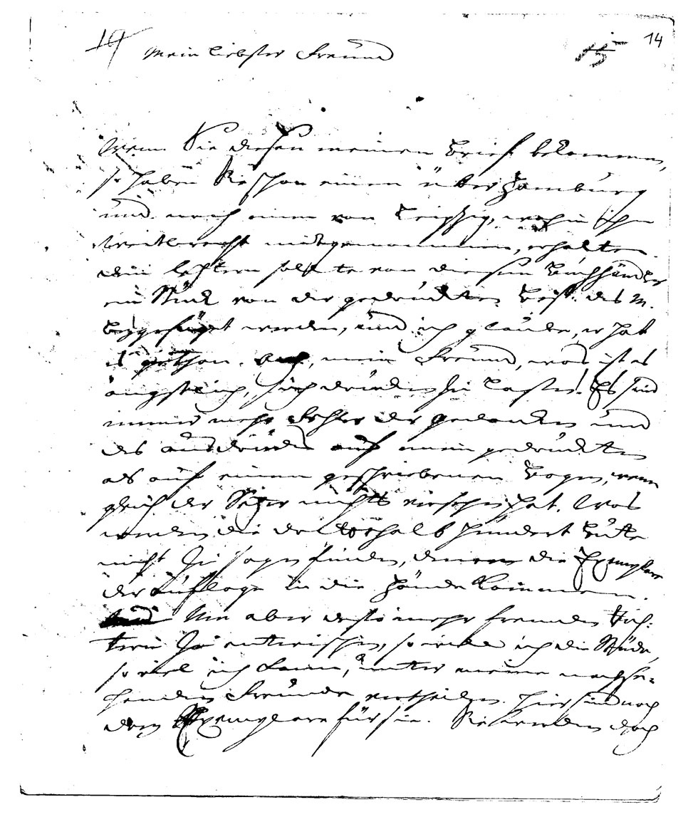 Brief J. J. Spaldings an J.W.L. Gleim vom 22.05.1748 (Gleimhaus Halberstadt CC BY-NC-SA)