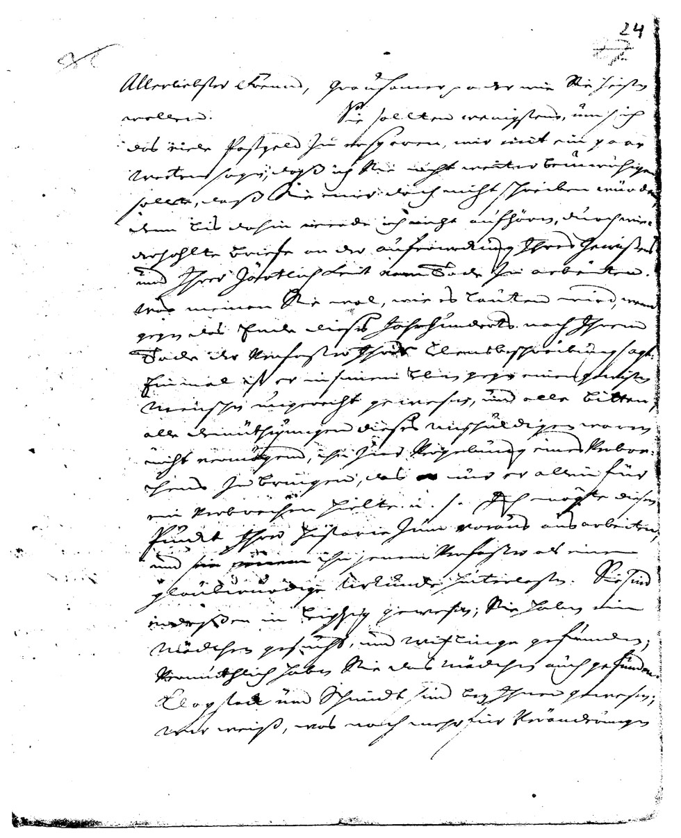 Brief J. J. Spaldings an J.W.L. Gleim vom 23. Juni 1750 (Gleimhaus Halberstadt CC BY-NC-SA)