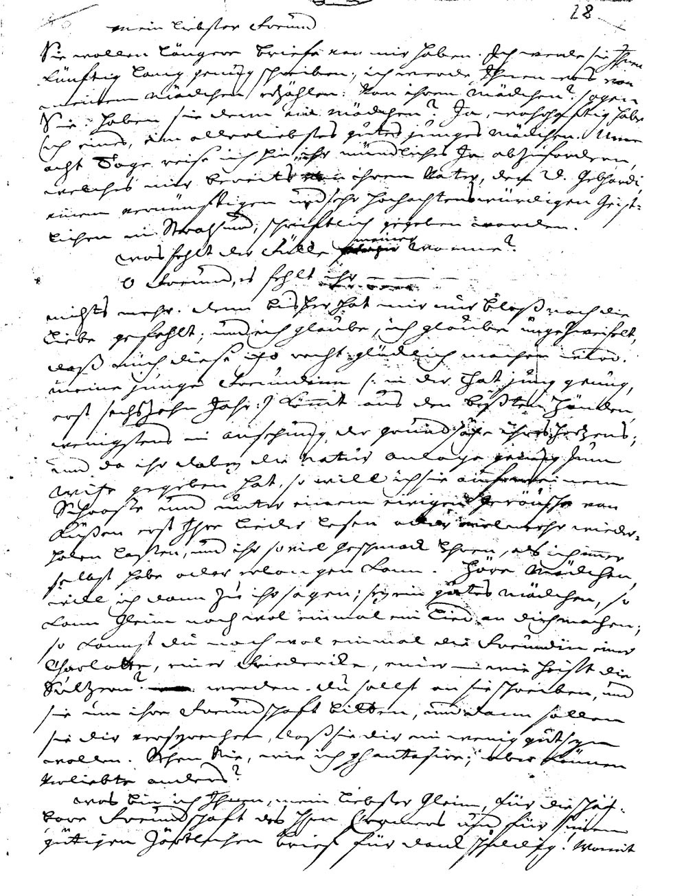 Brief J. J. Spaldings an J.W.L. Gleim vom 5. Februar 1751 (Gleimhaus Halberstadt CC BY-NC-SA)