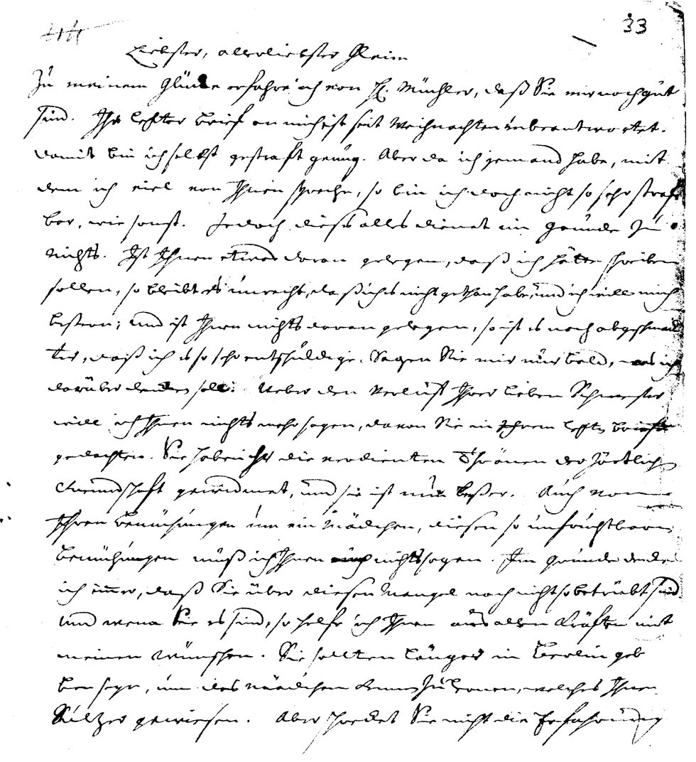 Brief J. J. Spaldings an J.W.L. Gleim vom 3. Juli 1752 (Gleimhaus Halberstadt CC BY-NC-SA)