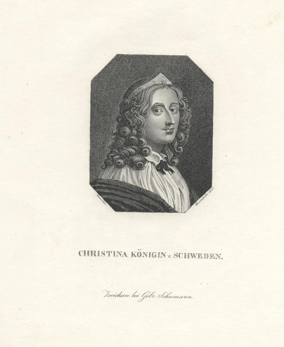 Porträt der Königin Christina von Schweden (Museum im Schloss Lützen CC BY-NC-SA)