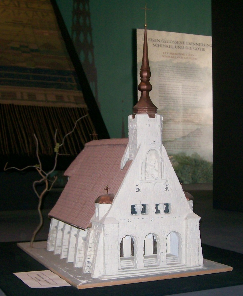 Modell der Gustav-Adolf-Kapelle Lützen am Schwedenstein von Gerd Quente (Museum im Schloss Lützen CC BY-NC-SA)