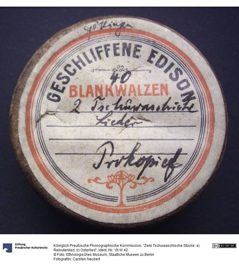 Zwei Tschuwaschische Stücke: Rekrutenlied und Osterlied (Ethnologisches Museum, Staatliche Museen zu Berlin CC BY-NC-SA)