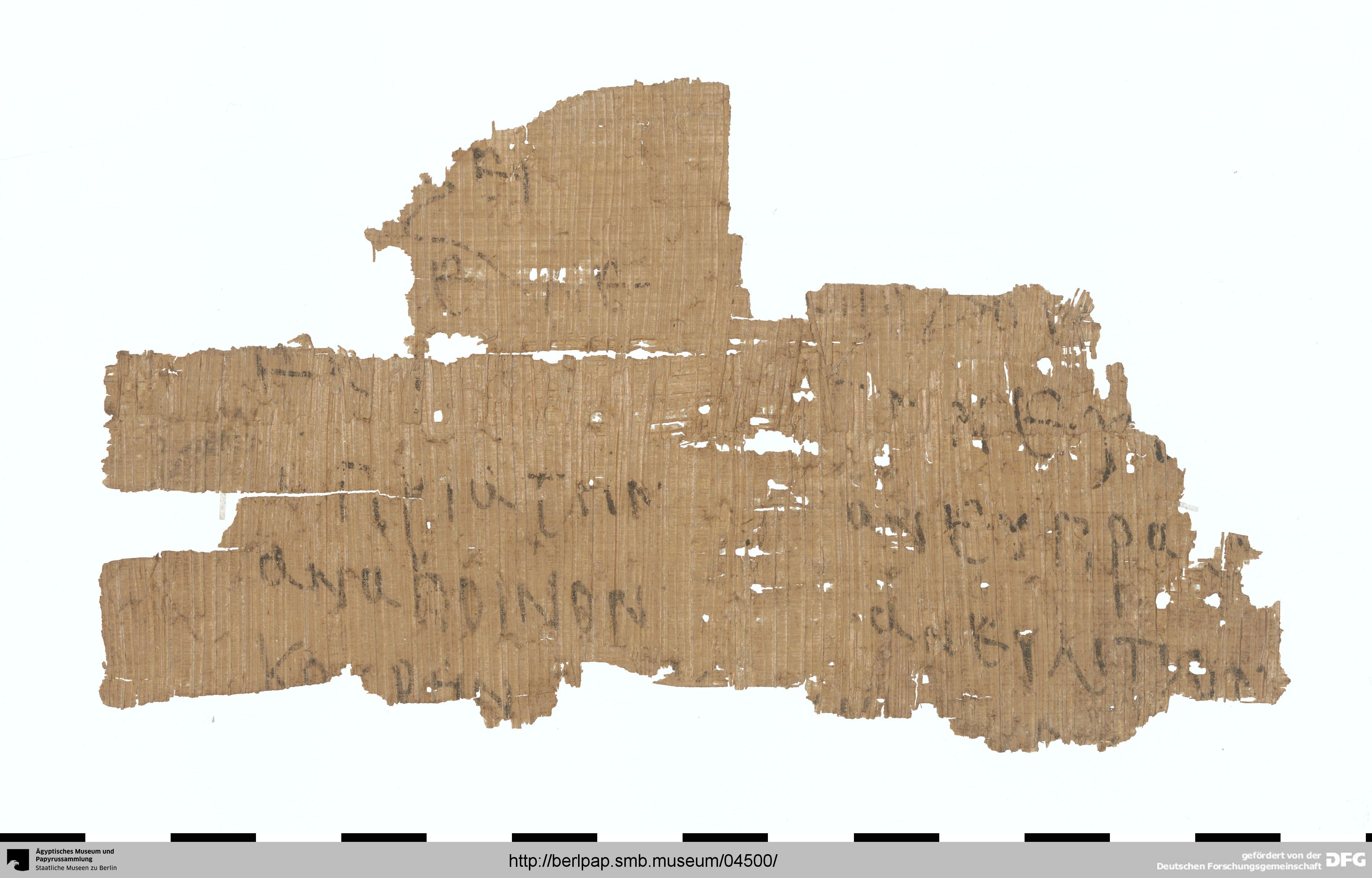 P. 21306 V: Homerisches Lexikon zu Ilias 1, 97–98 (Ägyptisches Museum und Papyrussammlung, Staatliche Museen zu Berlin CC BY-NC-SA)