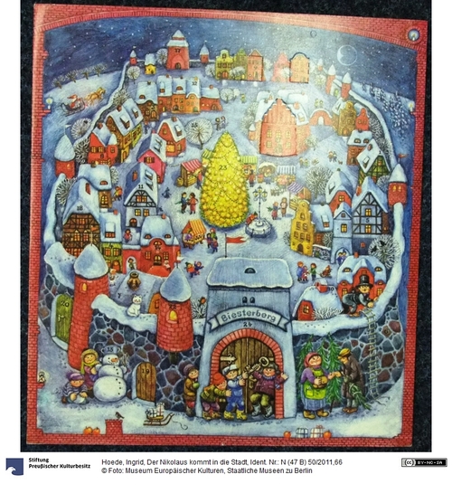 Kalender  Adventskalender \"Der Nikolaus kommt\" Adventskalender|Mit Türchen B 
