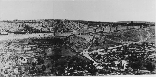 Panorama de Jérusalem (Friedrich-Schiller-Universität: Orientalische Sammlungen und Papyri CC BY-NC-SA)