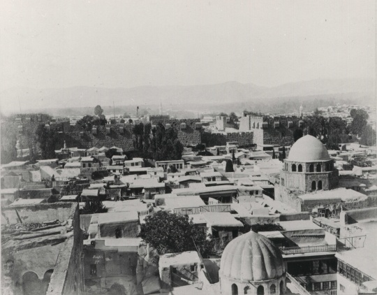 Damaskus: Teil der Stadt und der Festung (Friedrich-Schiller-Universität: Orientalische Sammlungen und Papyri CC BY-NC-SA)