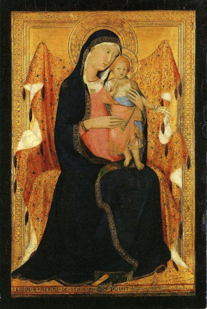 Lippo Memmi: Thonende Madonna mit Kind [Oertel 43] (Lindenau-Museum Altenburg CC BY-NC-SA)