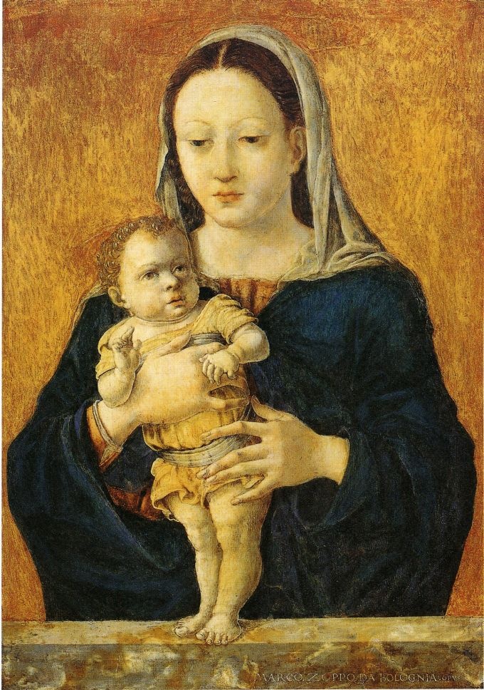 Marco Zoppo: Madonna in Halbfigur mit Kind [Oertel 189] (Lindenau-Museum Altenburg CC BY-NC-SA)