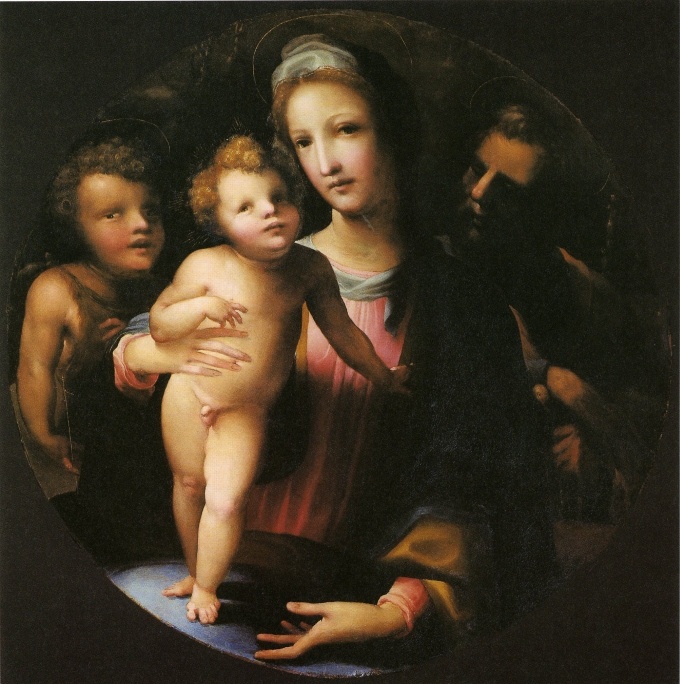 Domenico Beccafumi: Heilige Familie mit Johannes dem Täufer [Oertel 167] (Lindenau-Museum Altenburg CC BY-NC-SA)