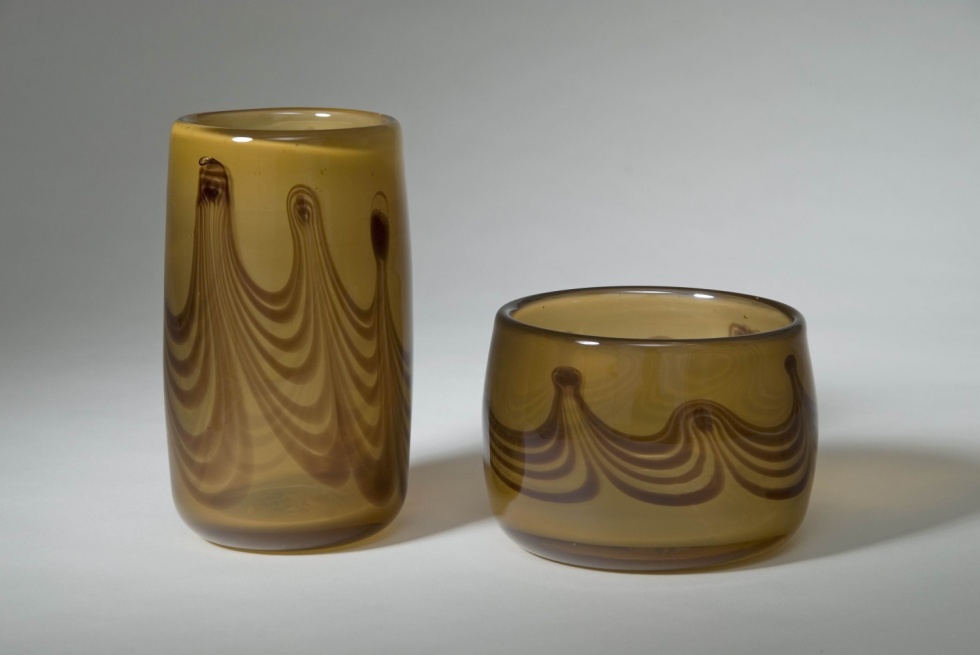 Vase und Schale (Museum für Glaskunst Lauscha CC BY-NC-SA)