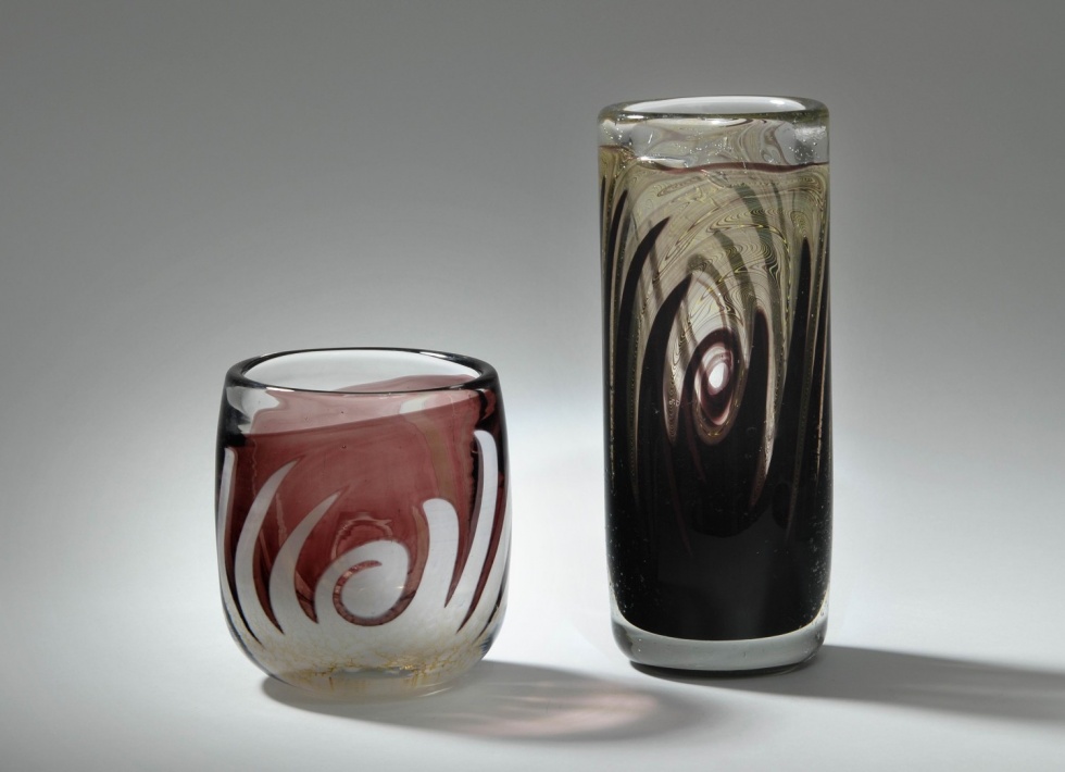 zwei Vasen (Museum für Glaskunst Lauscha CC BY-NC-SA)