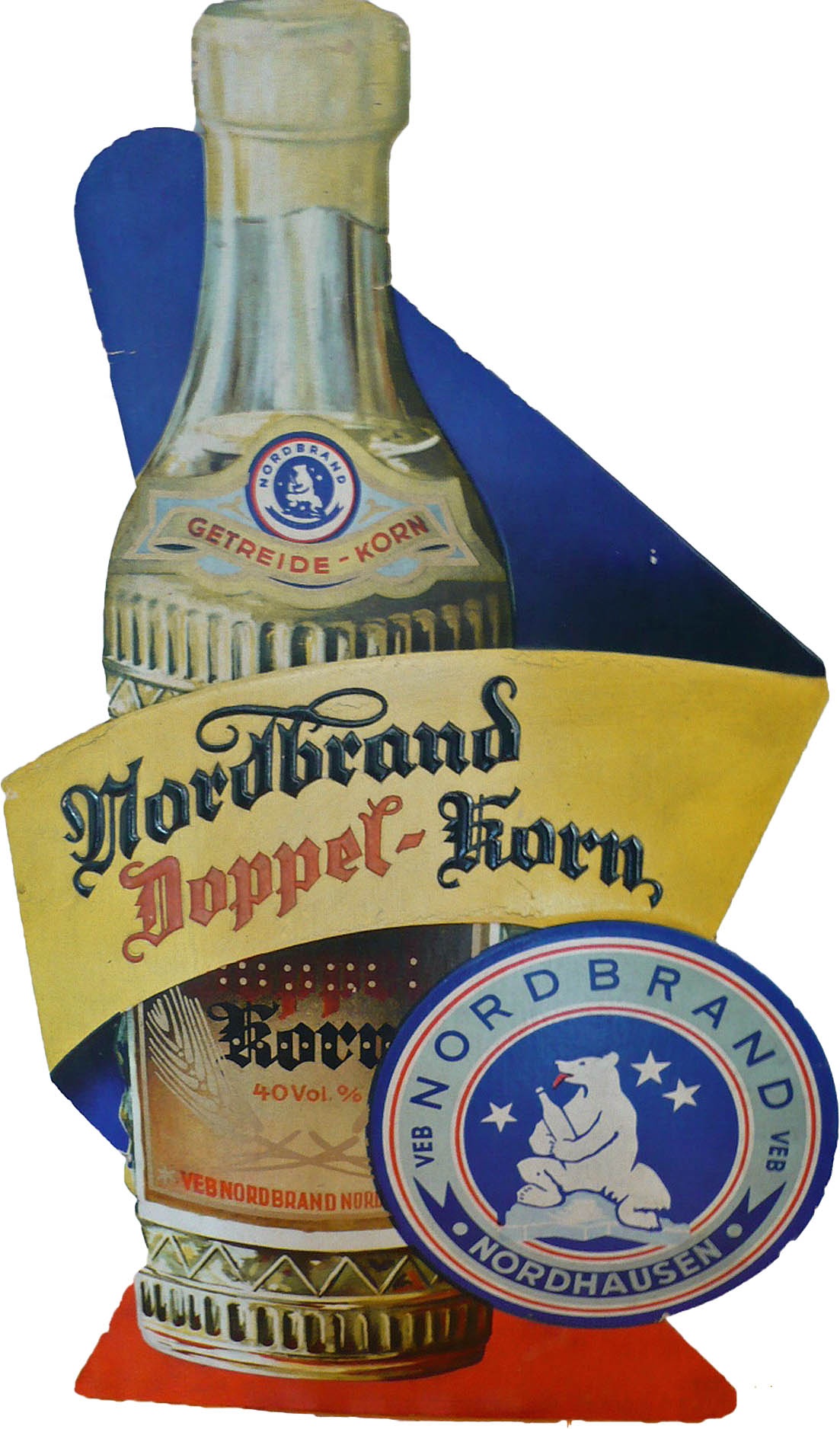 Werbeschild Nordbrand Doppel-Korn (Echter Nordhäuser Traditionsbrennerei CC BY-NC-SA)