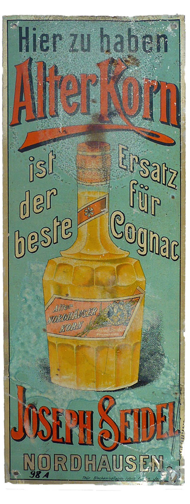 Reklameschild Alter Korn von Joseph Seidel (Echter Nordhäuser Traditionsbrennerei CC BY-NC-SA)