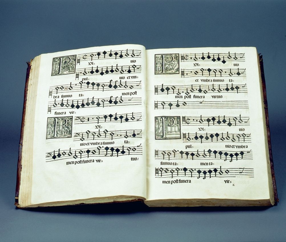 Orlando di Lasso: Patrocinium musices … cantionum, quas mutetas vocant, opus novum, prima pars. Aufgeschlagen: S. 67/68 (Thüringer Landesmuseum Heidecksburg CC BY-NC-SA)