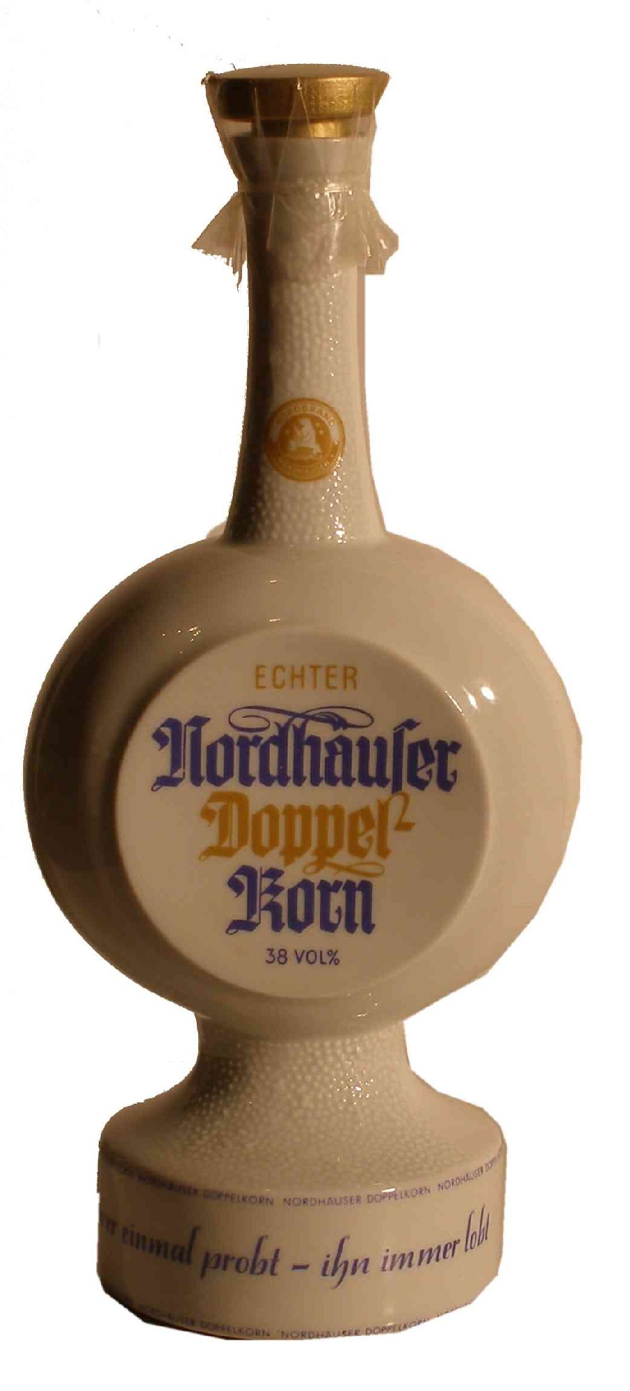 Spieluhrflasche aus Keramik -Echter Nordhäuser Doppelkorn- (Echter Nordhäuser Traditionsbrennerei CC BY-NC-SA)