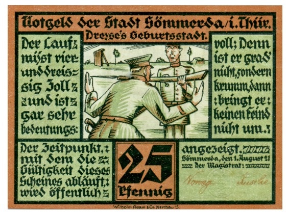Notgeld der Stadt Sömmerda, 1. August 1921 (Historisch-Technisches Museum Sömmerda CC BY-NC-SA)