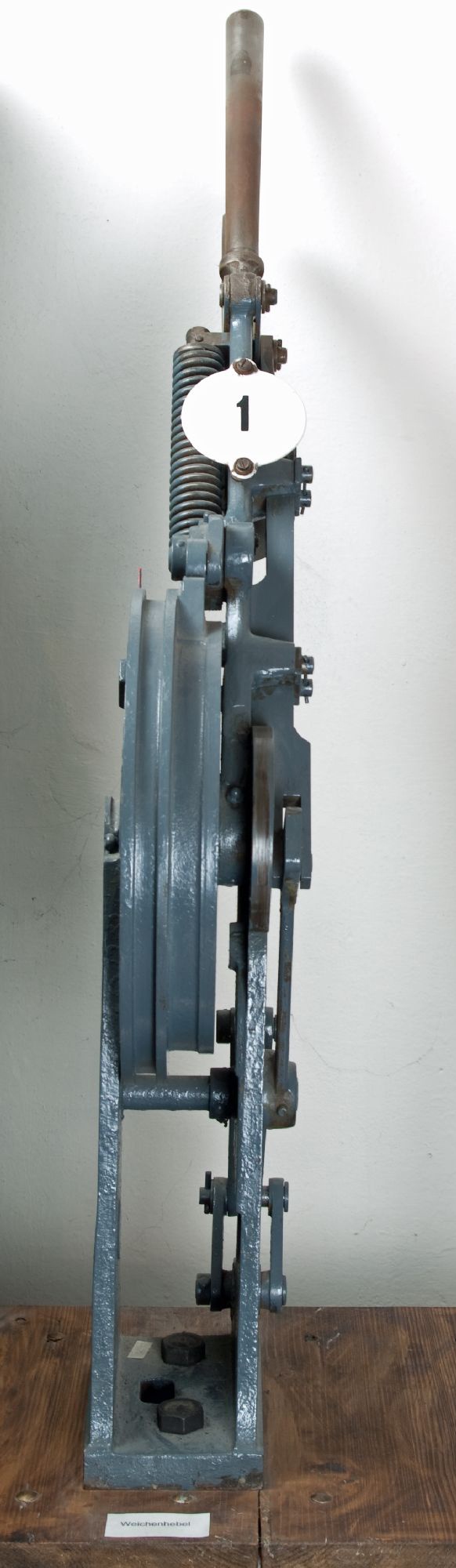 Mechanischer Weichenhebel (Werratalmuseum Gerstungen CC BY-NC-SA)