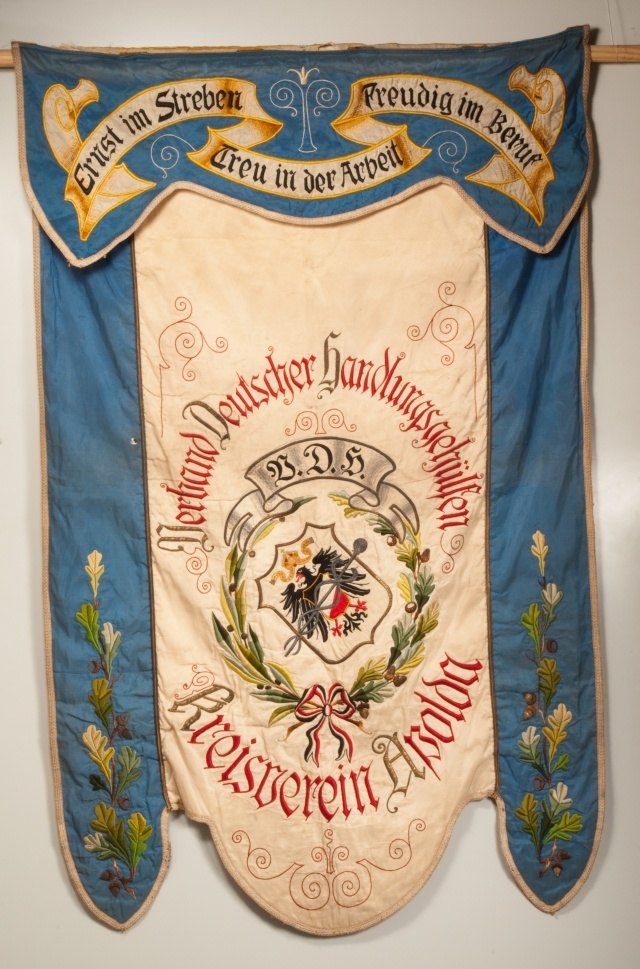 Fahne Verband Deutscher Handlungsgehilfen (Glockenmuseum und Stadtmuseum Apolda CC BY-NC-SA)