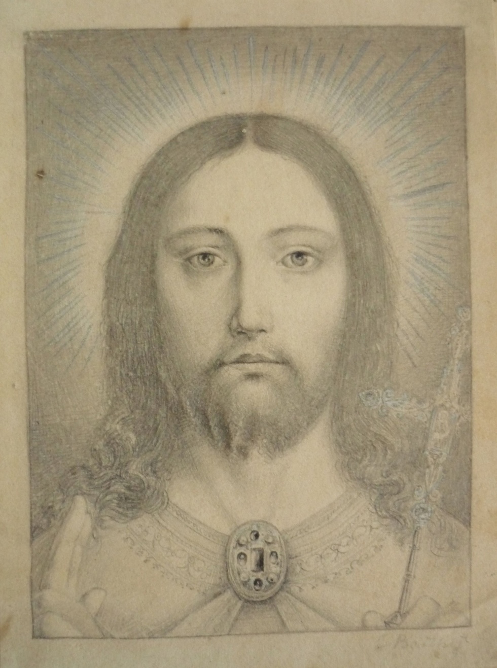 Carl Bart: &quot;Christus nach Quentin Massys&quot; um 1828. Sign.: C. Barth (Museum  CC BY-NC-SA)