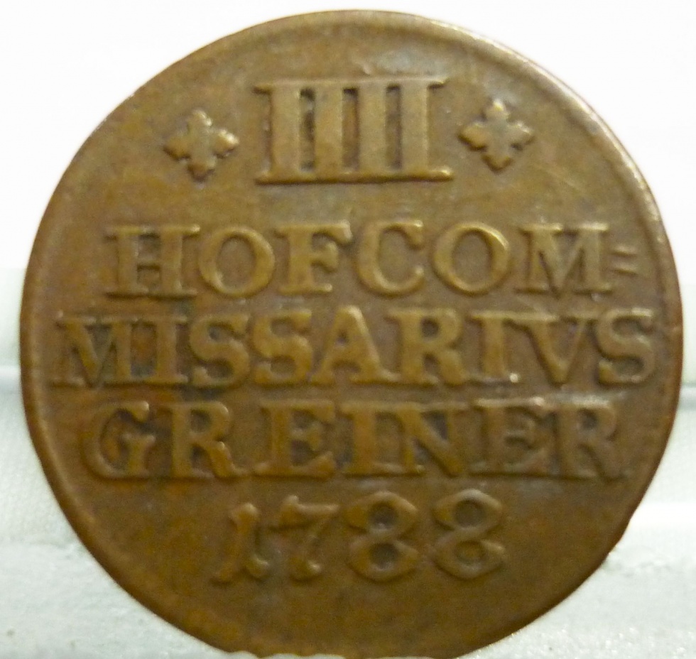 Kupfermarke zu IIII Kreuzer von 1788 der Porzellanfabrik Limbach (Museum  CC BY-NC-SA)