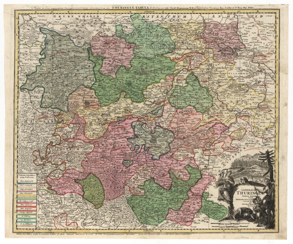 Landkarte Thüringen &quot;Thuringiae Tabula&quot; (Städtische Museen Jena, Stadtmuseum CC BY-NC-SA)