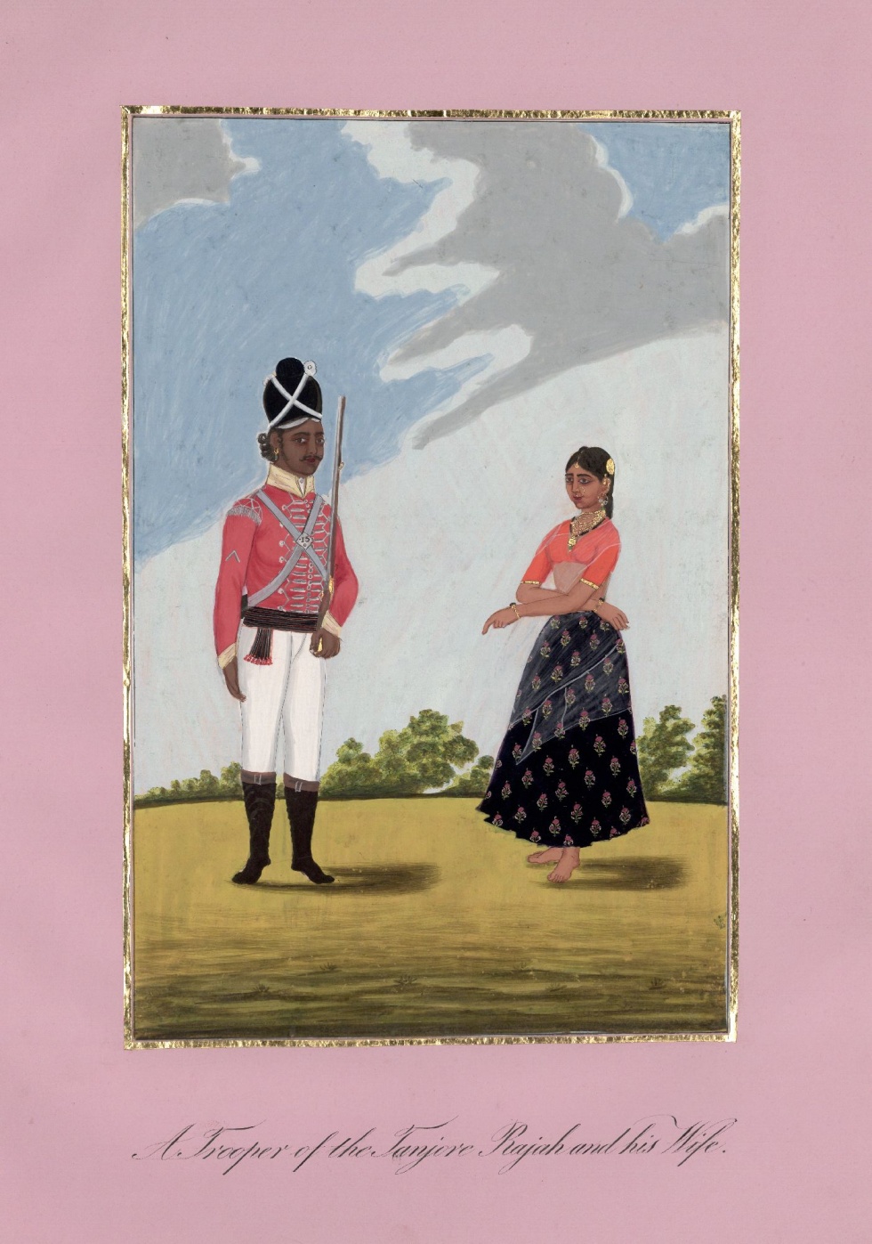 Ein Soldat des Raja von Tanjore und seine Frau (Lindenau-Museum Altenburg CC BY-NC-SA)