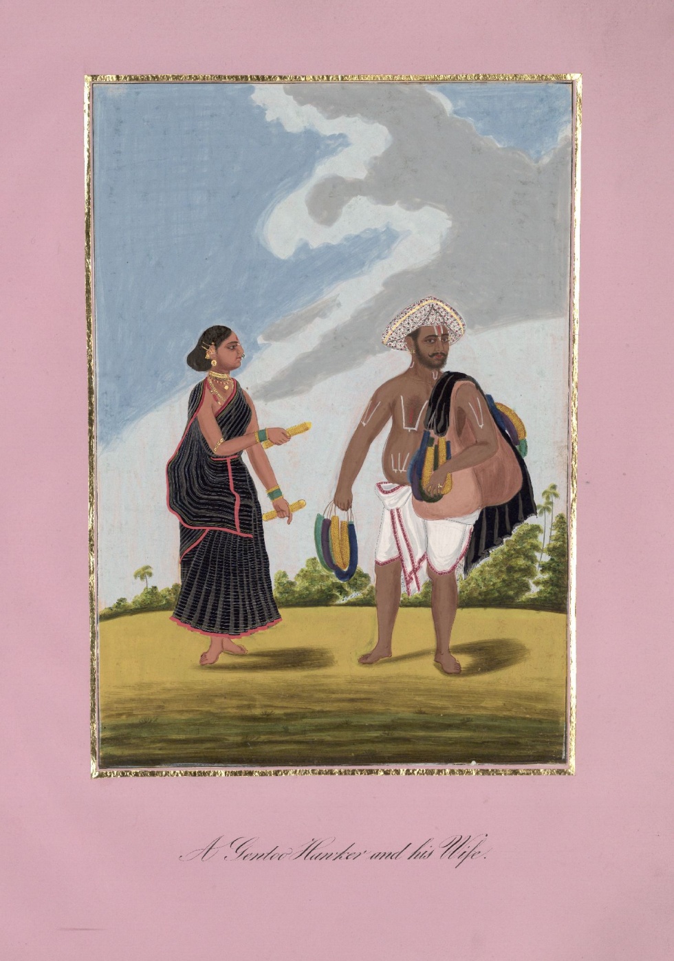 Ein Hindu- oder Gentoo-Händler und seine Frau (Lindenau-Museum Altenburg CC BY-NC-SA)