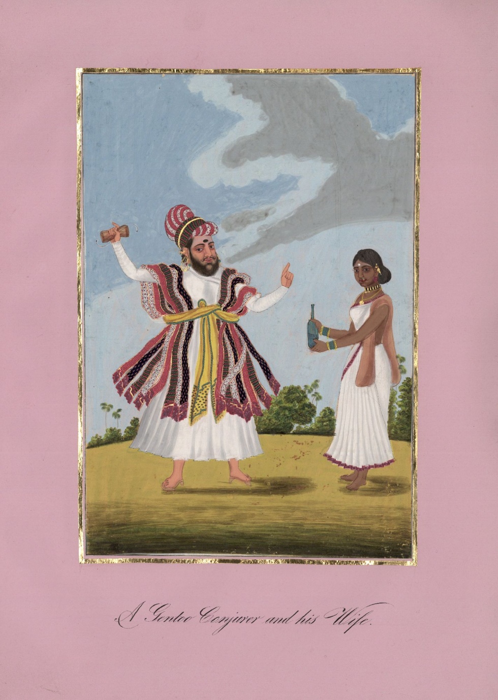Ein Hindu-Gaukler und seine Frau (Lindenau-Museum Altenburg CC BY-NC-SA)