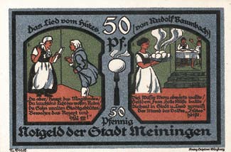 50 Pfennig - Notgeld der Stadt Meiningen (Museum für Thüringer Volkskunde Erfurt CC BY-NC-SA)
