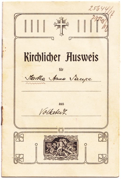 Kirchlicher Ausweis (GoetheStadtMuseum Ilmenau CC BY-NC-SA)